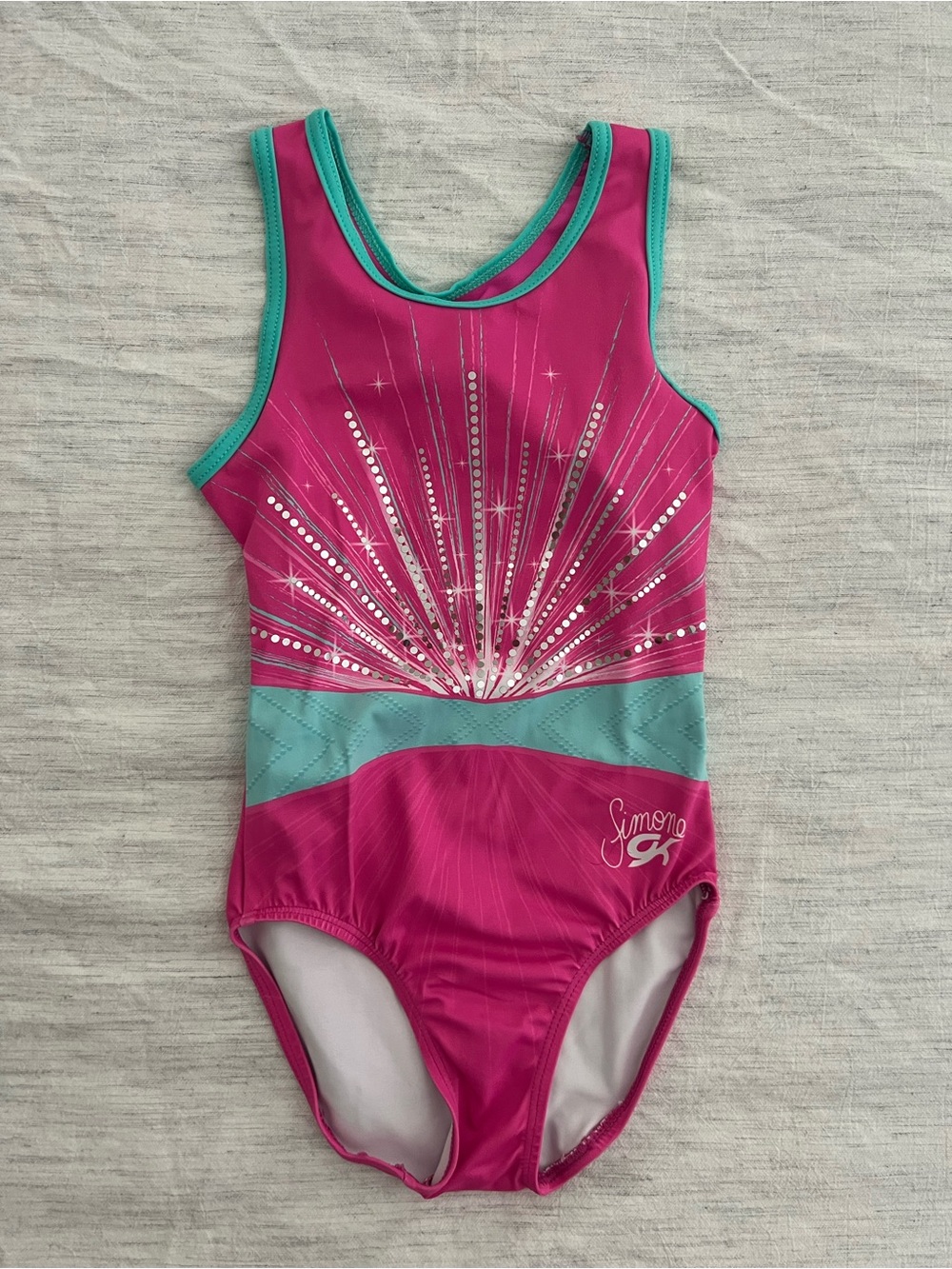 Kids' Pink and Teal GK Simone Leotard